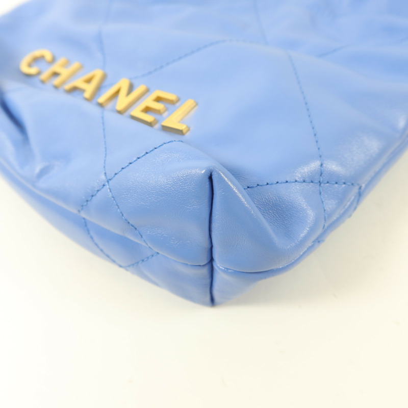 CHANEL 羊皮皮革Chanel 22 Mini手挽肩背兩用袋-12