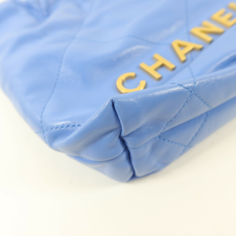 CHANEL 羊皮皮革Chanel 22 Mini手挽肩背兩用袋-13