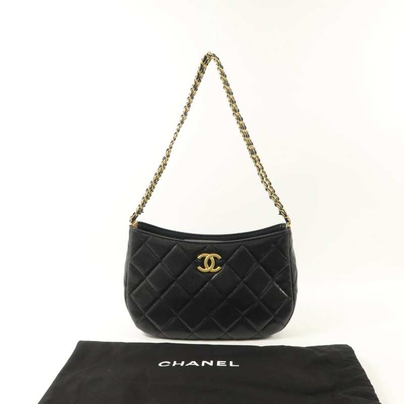 CHANEL 牛皮皮革24C Hobo Bag肩背袋-8