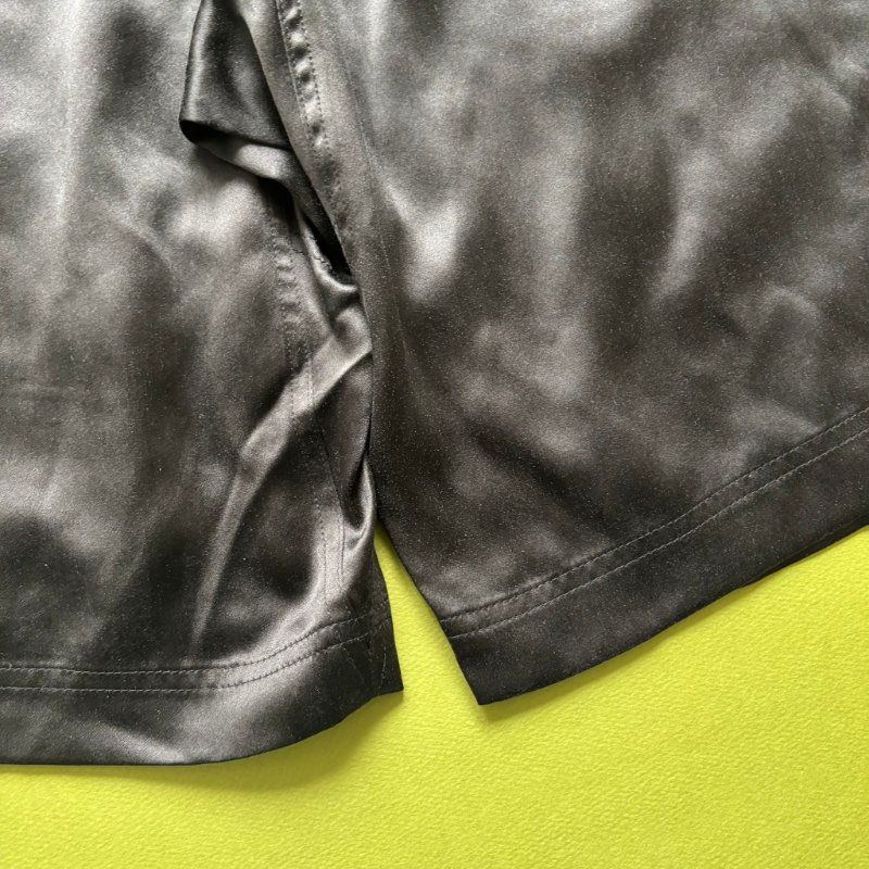 100% 絲質 ::Alexander Wang:: Tiger-embroidered Silk-satin Pyjama Shorts In Black 黑色絲緞老虎刺繡睡衣短褲 S號-12