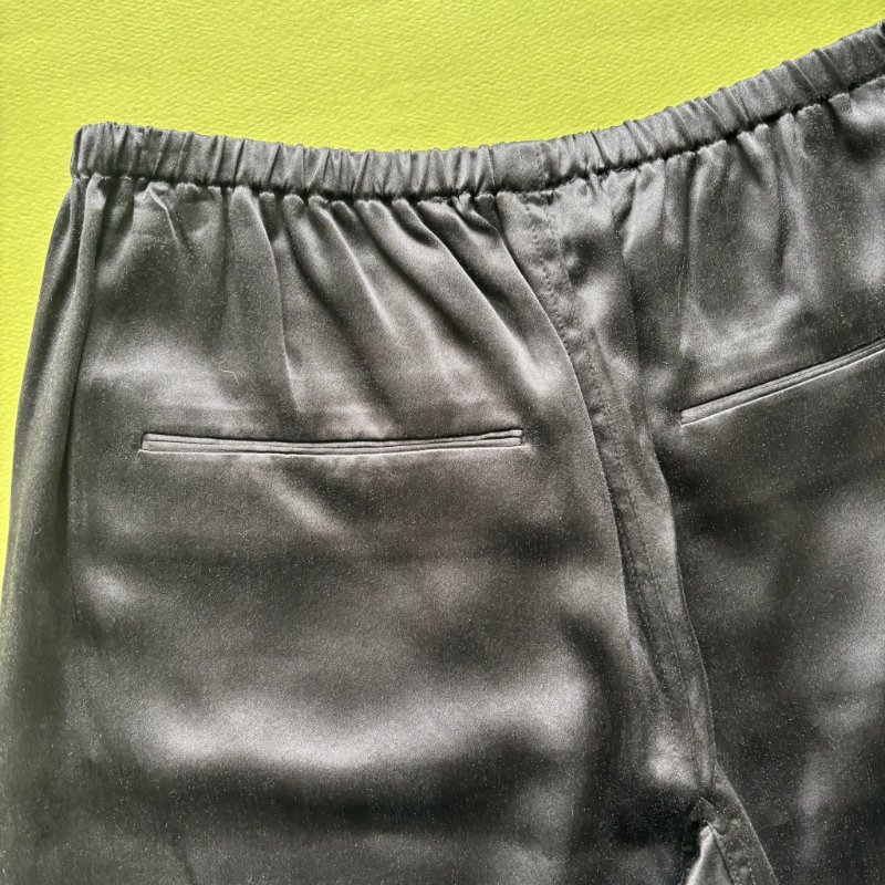 100% 絲質 ::Alexander Wang:: Tiger-embroidered Silk-satin Pyjama Shorts In Black 黑色絲緞老虎刺繡睡衣短褲 S號-14