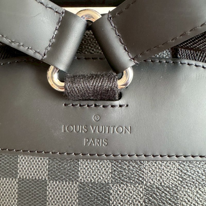 💥這必買 LV N41473 黑色棋盤格超帥後背包-18