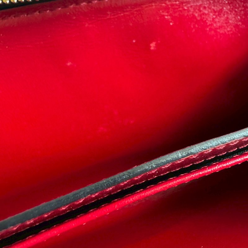 💫絕版款💥BURBERRY 紅色拼黑色拉鍊釦式長夾-19