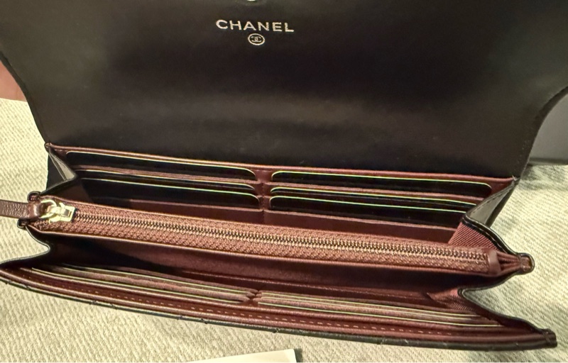CHANEL全新羊皮信封長夾-9