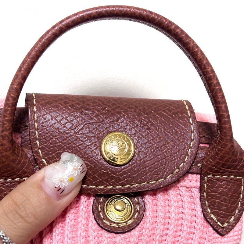 (Longchamp)LE PLIAGE FILET 斜揹袋 XS - 粉色-3