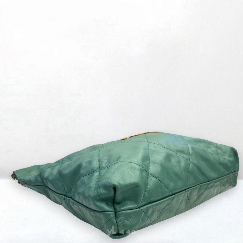 S5294-Chanel 牛油果綠小牛皮金釦中號22Bag AS3261-4