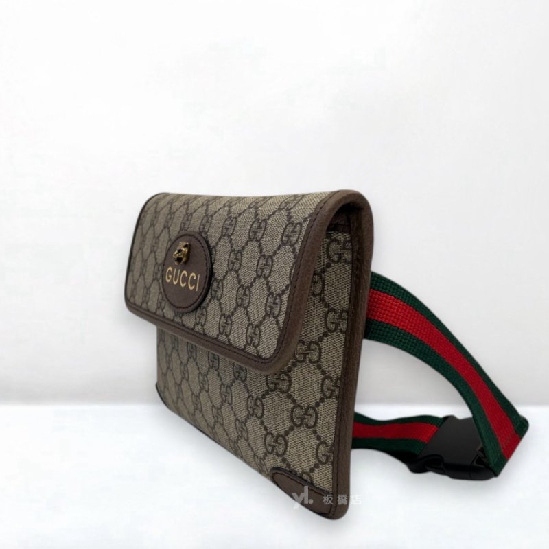 S5366-GUCCI 老花虎頭下蓋腰包493980-2