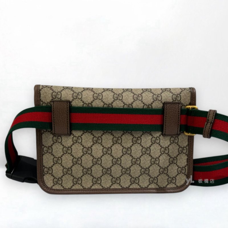S5366-GUCCI 老花虎頭下蓋腰包493980-3