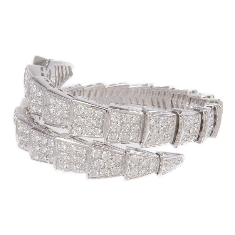 BVLGARI 18K白金Serpenti Viper Diamond Bracelet鑽石手鐲-1
