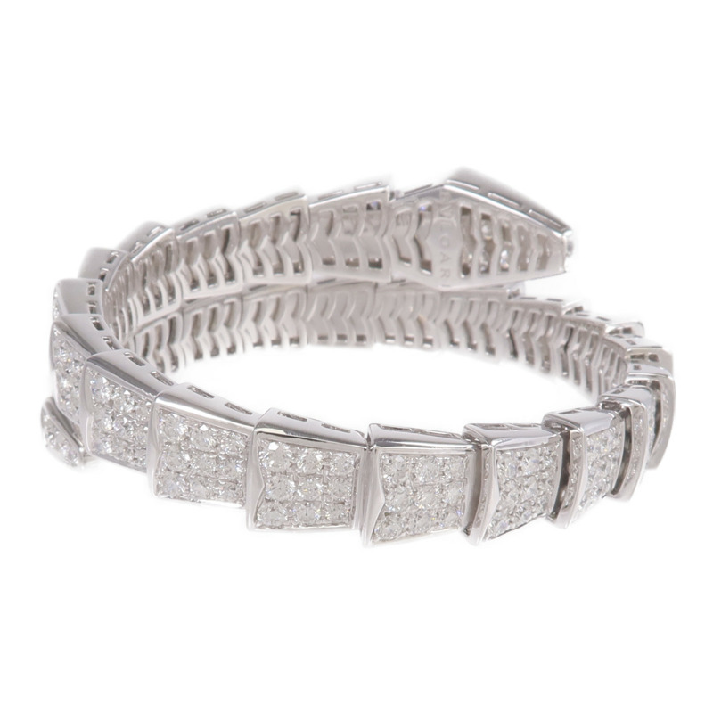 BVLGARI 18K白金Serpenti Viper Diamond Bracelet鑽石手鐲-2