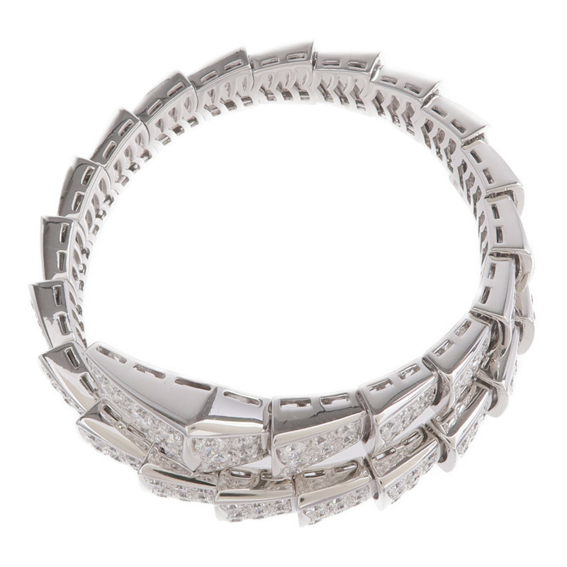 BVLGARI 18K白金Serpenti Viper Diamond Bracelet鑽石手鐲-3