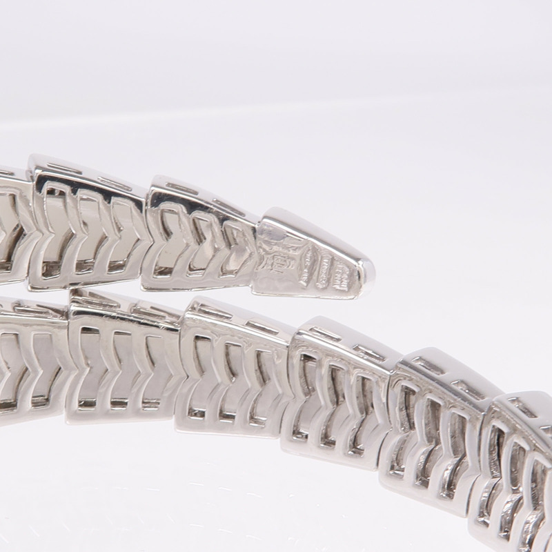 BVLGARI 18K白金Serpenti Viper Diamond Bracelet鑽石手鐲-5