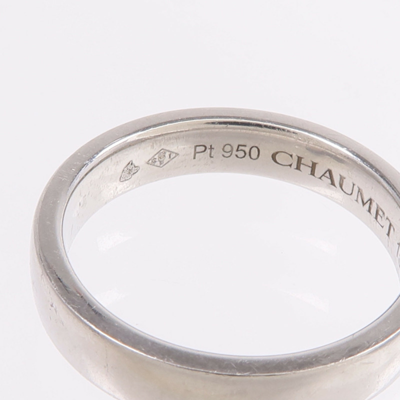 Chaumet PT950鉑金Rubans Wedding Band鑽石戒指-4