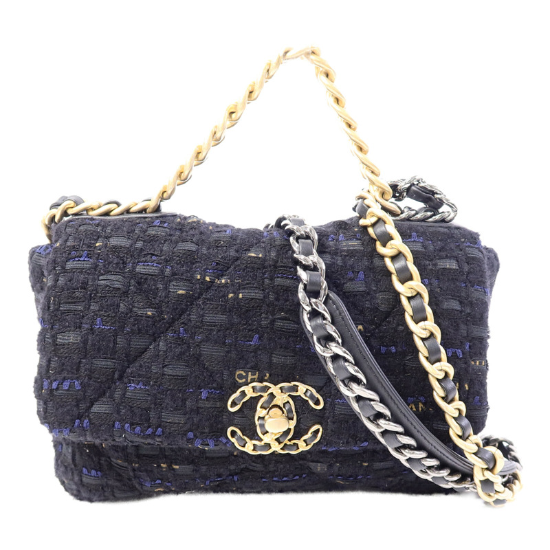 CHANEL Tweed Chanel 19手挽肩背兩用袋-0