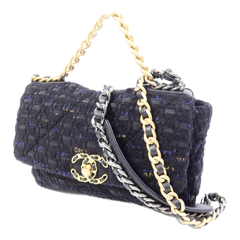 CHANEL Tweed Chanel 19手挽肩背兩用袋-2