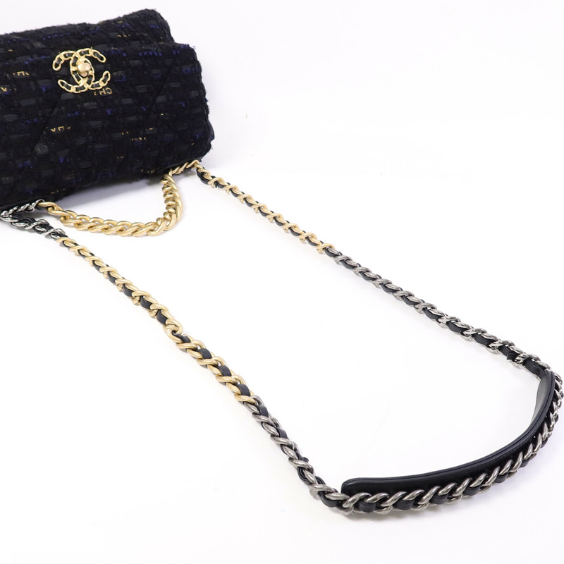CHANEL Tweed Chanel 19手挽肩背兩用袋-8