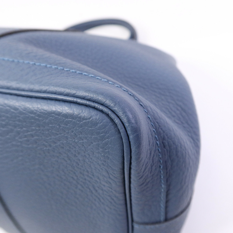 HERMES Country皮革Garden Party PM手挽袋Bleu Tempete-12