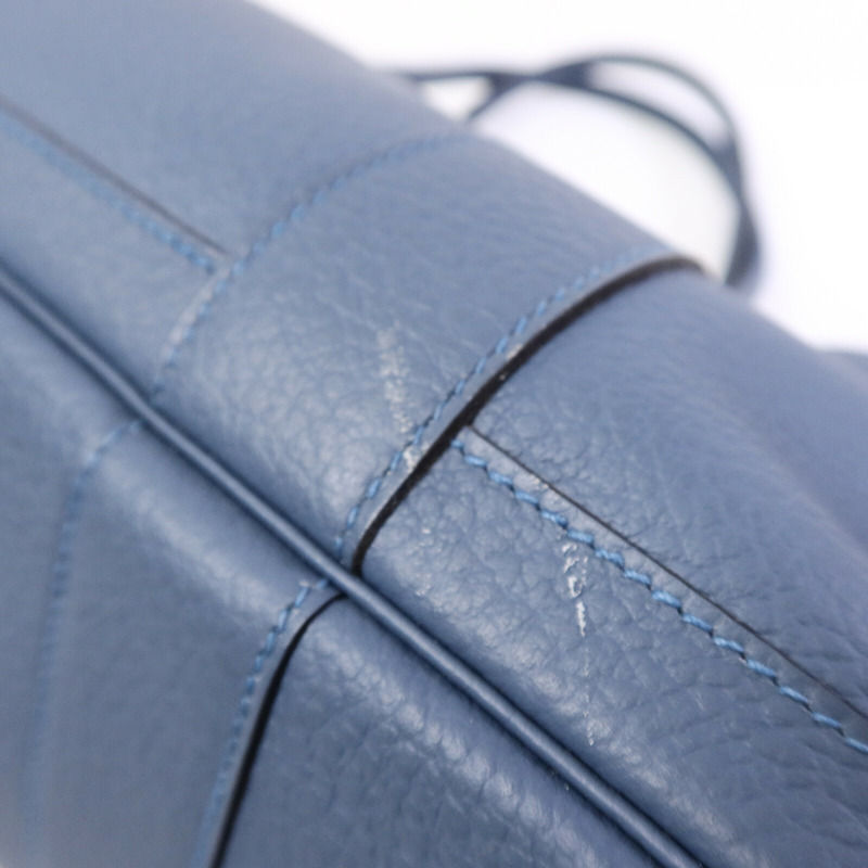 HERMES Country皮革Garden Party PM手挽袋Bleu Tempete-14
