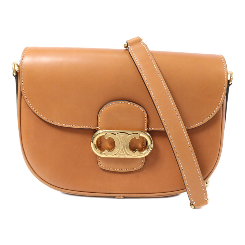CELINE 牛皮皮革Miedium Chain Maillon Triomphe鏈帶肩背袋-0