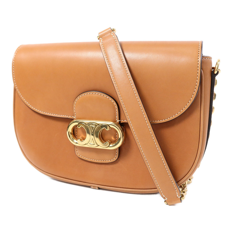 CELINE 牛皮皮革Miedium Chain Maillon Triomphe鏈帶肩背袋-2