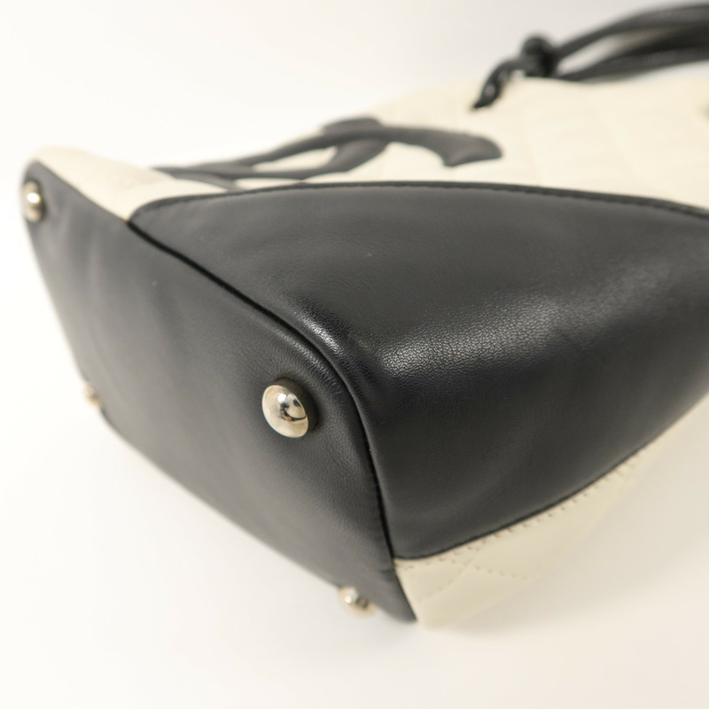 CHANEL 牛皮皮革Cambon Tote手挽袋-10