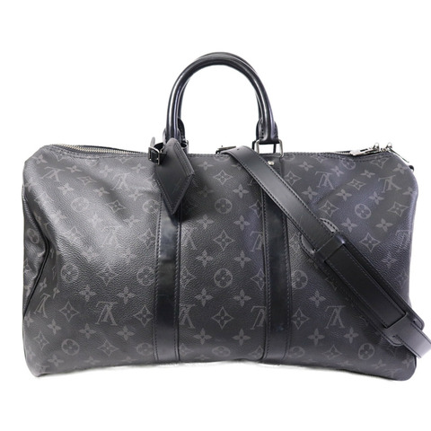 LOUIS VUITTON Monogram Eclipse Keepall 45 Bandoulie手挽肩背兩用袋