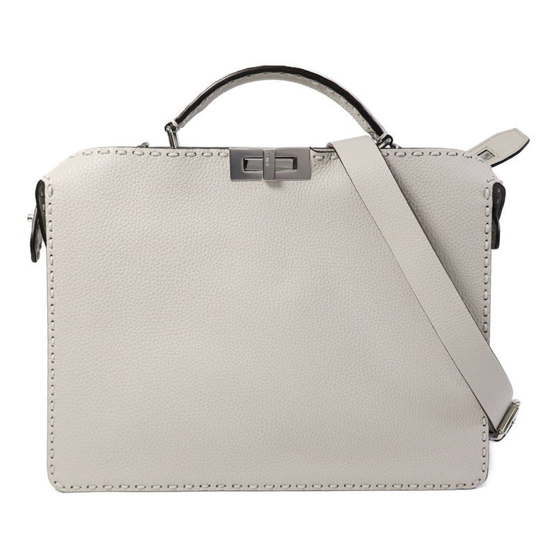FENDI 牛皮皮革Medium Peekaboo手挽肩背兩用袋-0