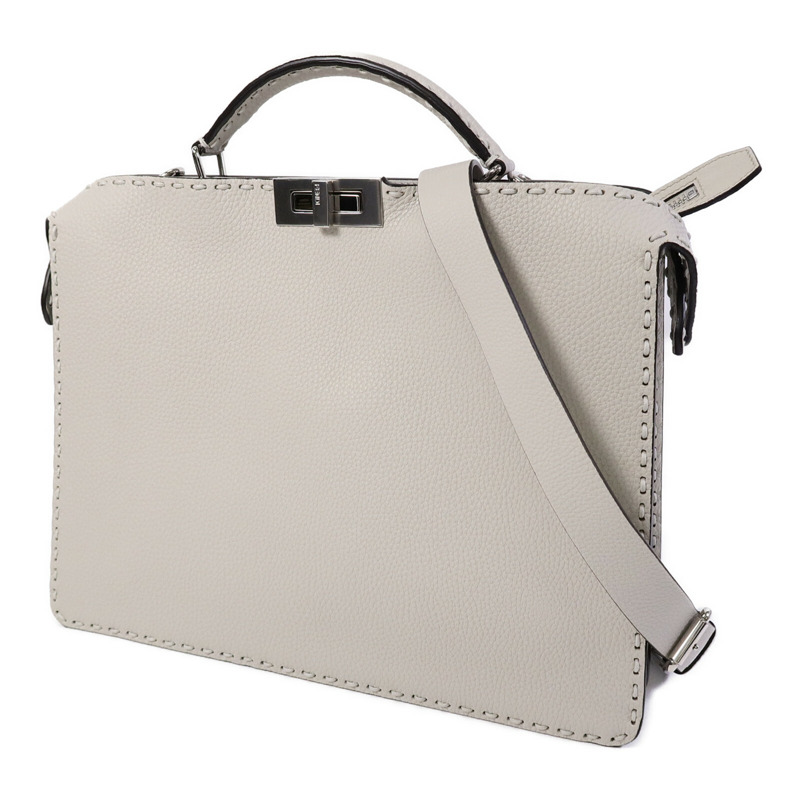 FENDI 牛皮皮革Medium Peekaboo手挽肩背兩用袋-2
