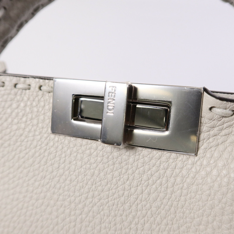 FENDI 牛皮皮革Medium Peekaboo手挽肩背兩用袋-7