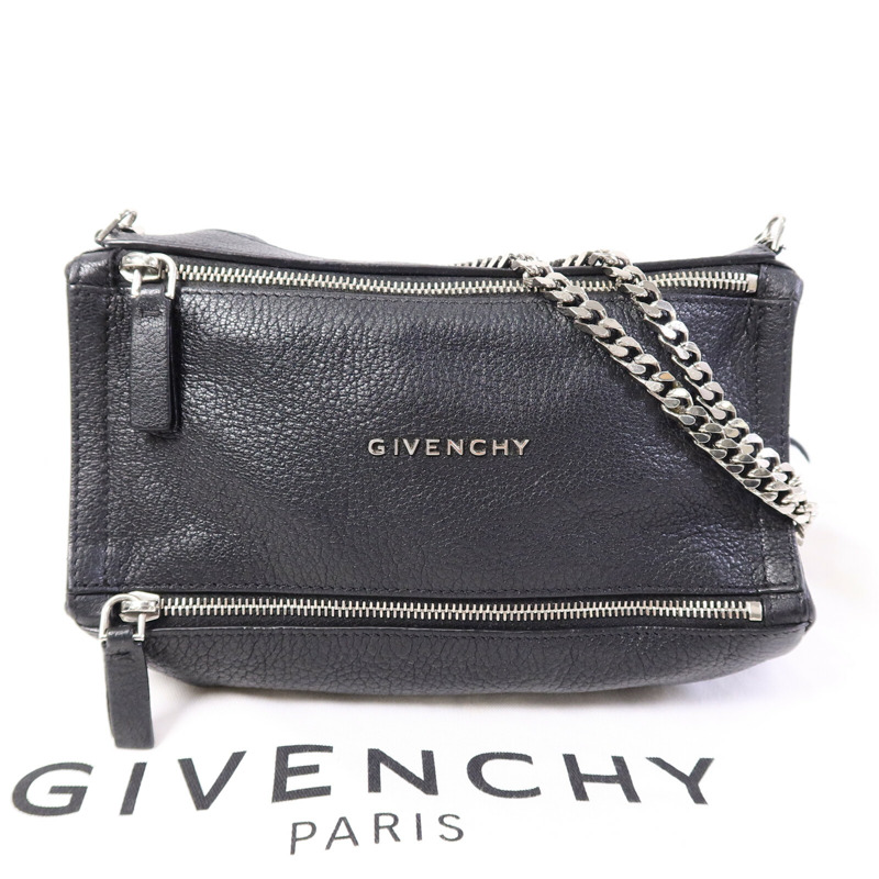 GIVENCHY 牛皮皮革Pandora Mini鏈帶肩背袋-9