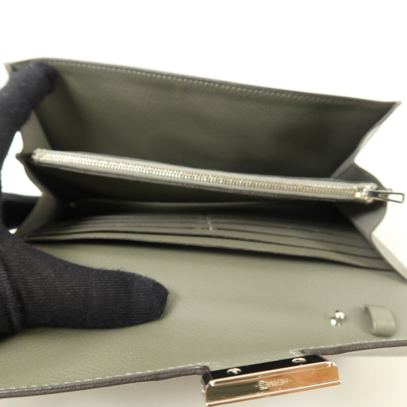 HERMES Evercolor皮革Constance To Go肩背袋Gris Meyer-4