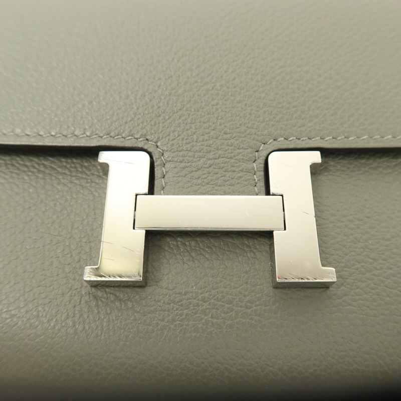 HERMES Evercolor皮革Constance To Go肩背袋Gris Meyer-7