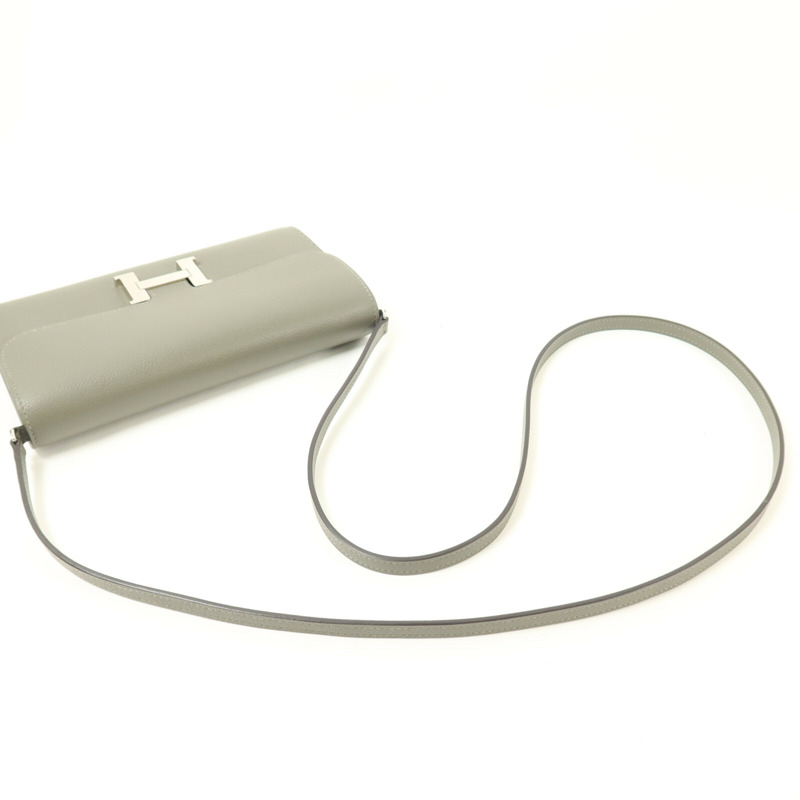 HERMES Evercolor皮革Constance To Go肩背袋Gris Meyer-8