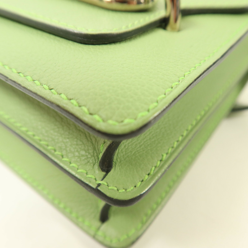 HERMES Evercolor皮革Mini Roulis肩背袋Vert Criguet-11