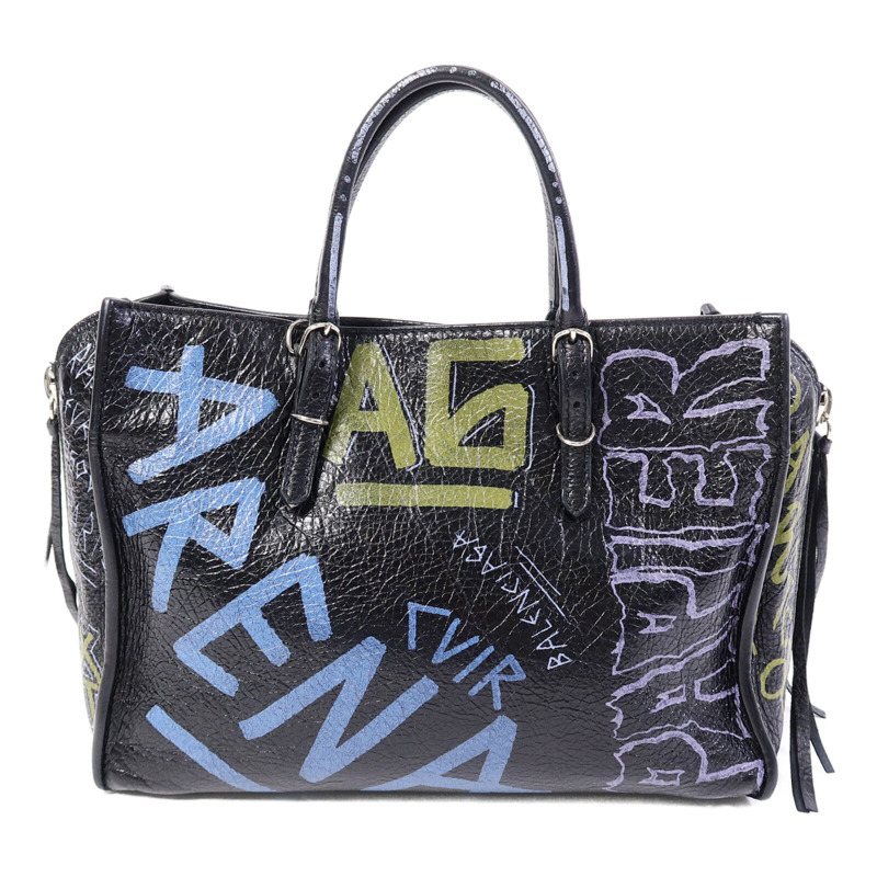 BALENCIAGA 牛皮皮革Papier A6 Graffiti Tote手挽袋-1