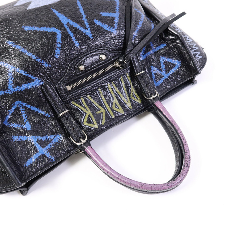 BALENCIAGA 牛皮皮革Papier A6 Graffiti Tote手挽袋-8
