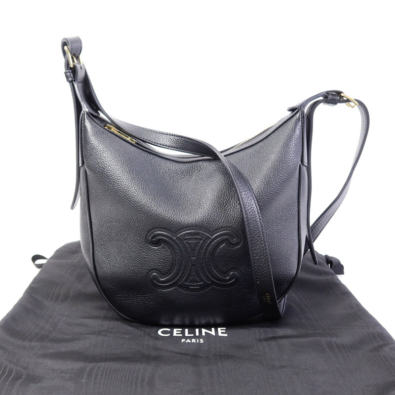 CELINE 牛皮皮革Heloise Triomphe肩背袋-9