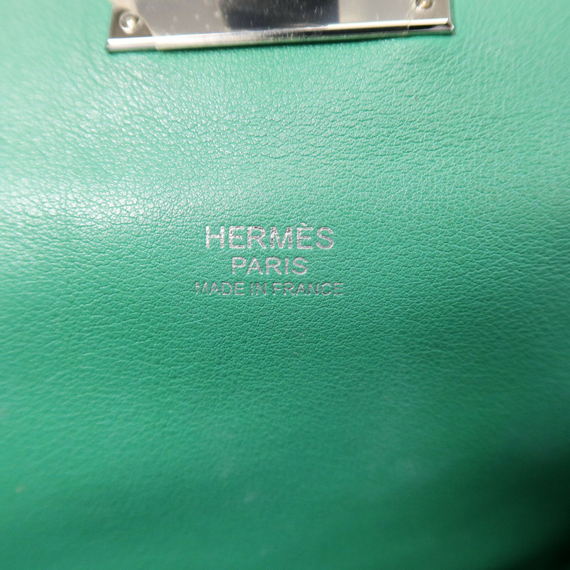 HERMES Swift皮革Toolbox 20手挽肩背兩用袋Vert Fonce-5