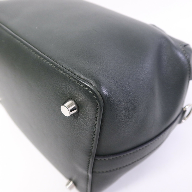 HERMES Swift皮革Toolbox 20手挽肩背兩用袋Vert Fonce-10