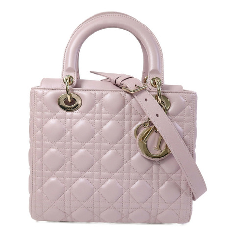 Dior 羊皮皮革Lady Dior Medium手挽肩背兩用袋