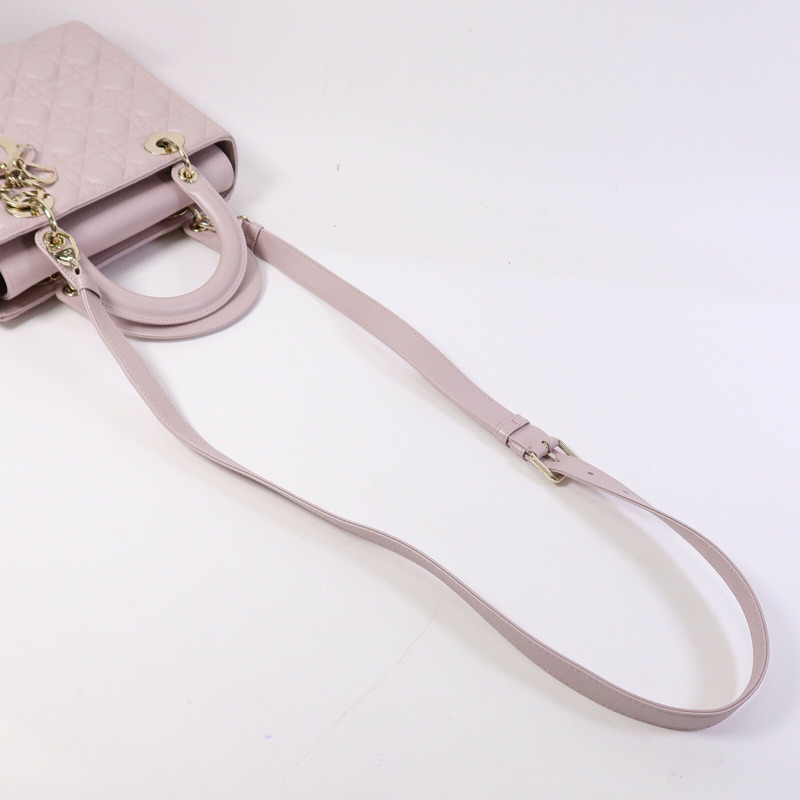 Dior 羊皮皮革Lady Dior Medium手挽肩背兩用袋-8