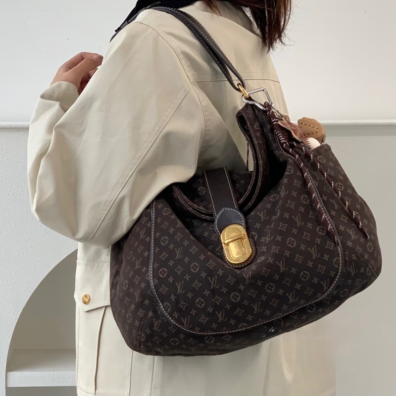 LV🤎咖啡丹寧ROMANCE肩背包M56699-0