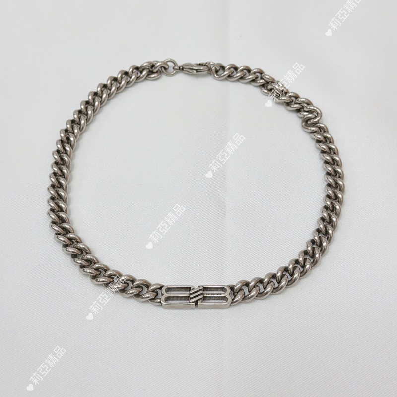 莉亞精品♡ BALENCIAGA BB icon項鍊 #M 二手美品-2