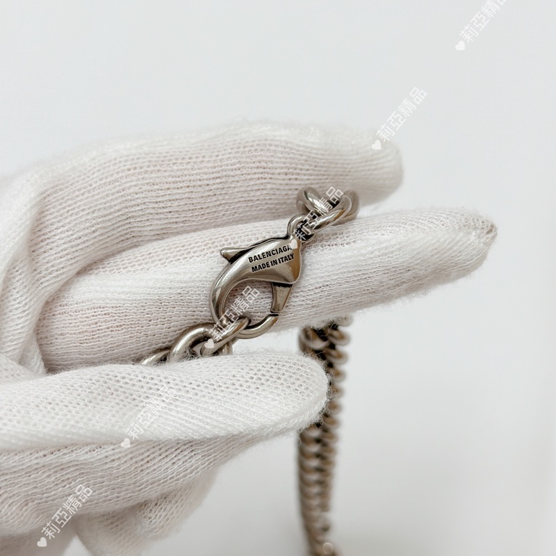 莉亞精品♡ BALENCIAGA BB icon項鍊 #M 二手美品-6