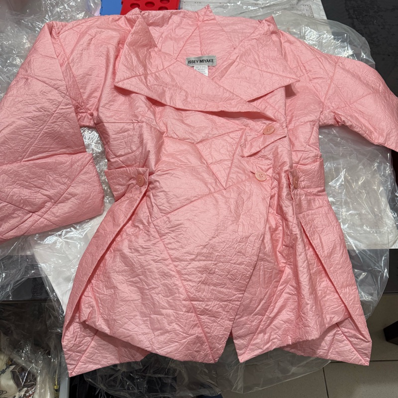 ISSEY MIYAKE 三宅一生 日本製 粉色外套＋褲 套裝-6