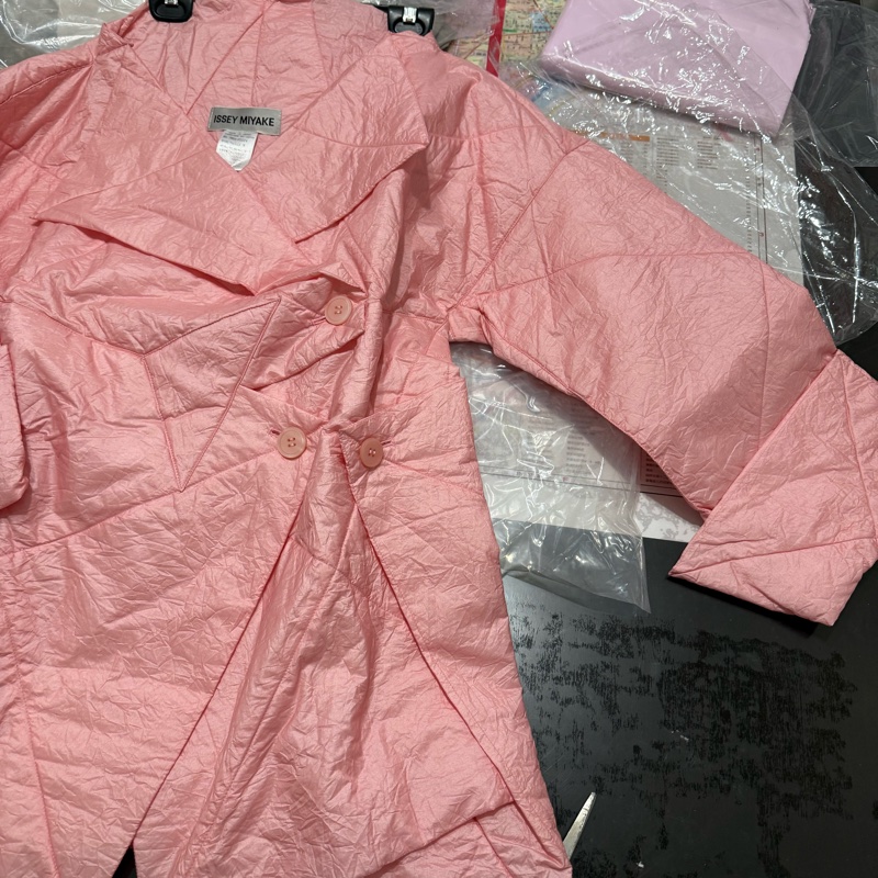 ISSEY MIYAKE 三宅一生 日本製 粉色外套＋褲 套裝-7