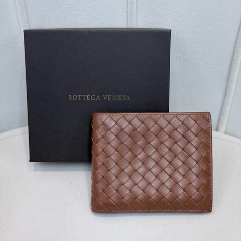 BV 啡色對摺短夾 XB984