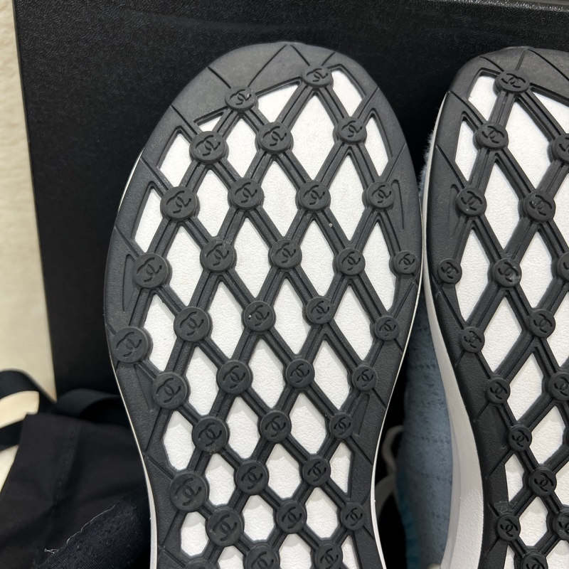 chanel  Multicolor CC Mixed Fabrics Knit Sneakers。XC024-20