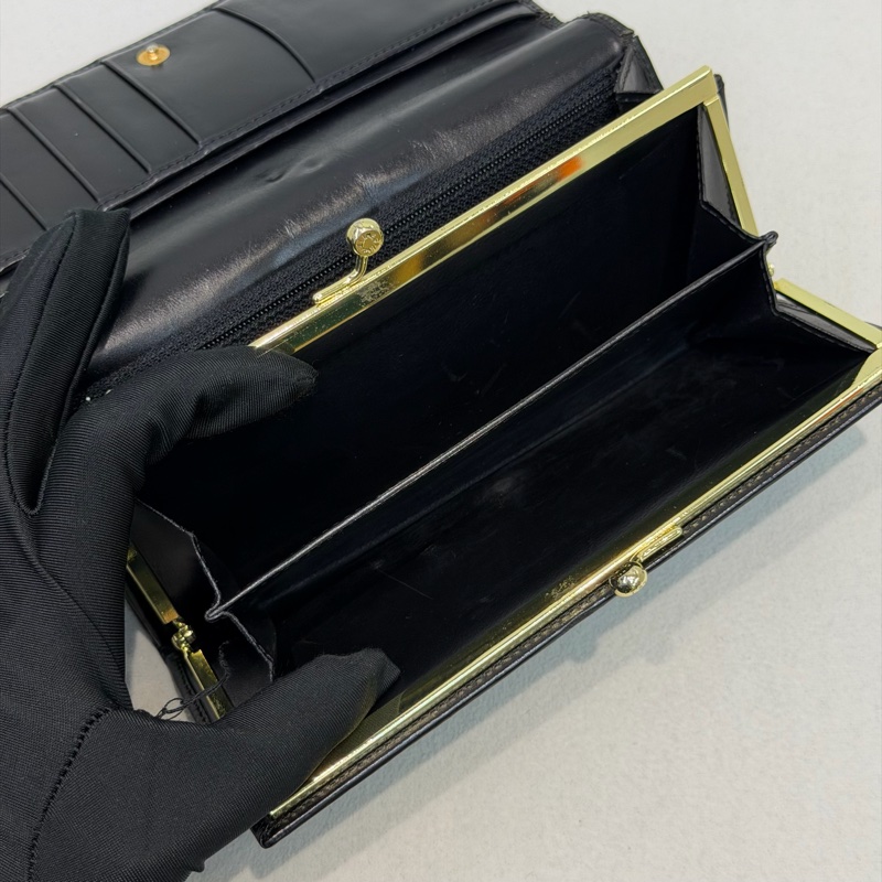 CELINE 凱旋門黑花長夾 XA059-22