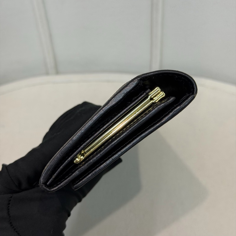 CELINE 凱旋門黑花長夾 XA059-24